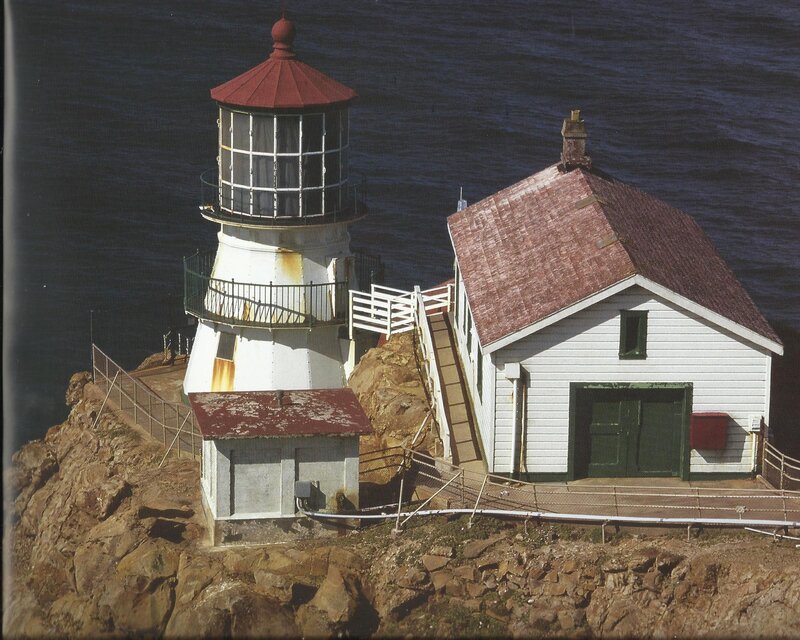 Lighthouse on Rocky Cliff — White, Dramatic
