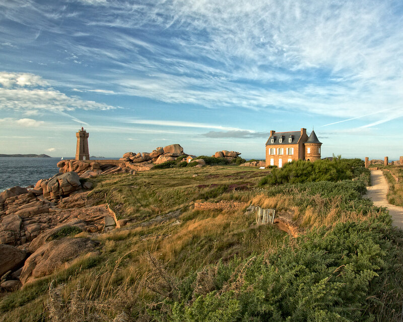 Lighthouse on rocky coast