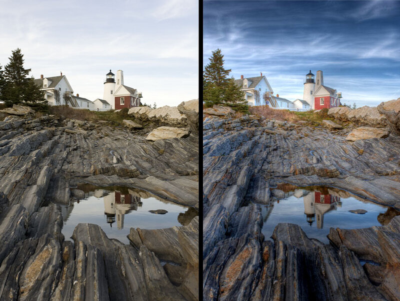 Lighthouse on rocky coast