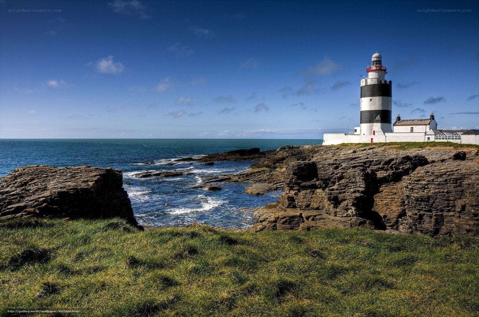 lighthouse on rocky coast