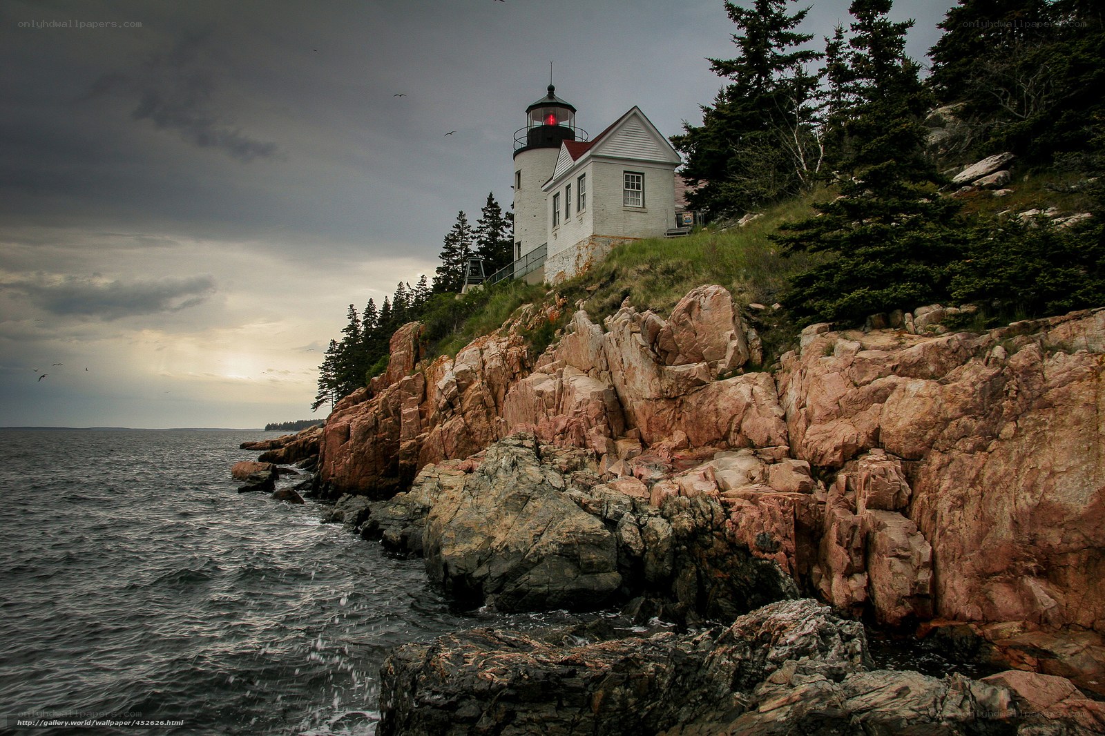 lighthouse on rocky coast