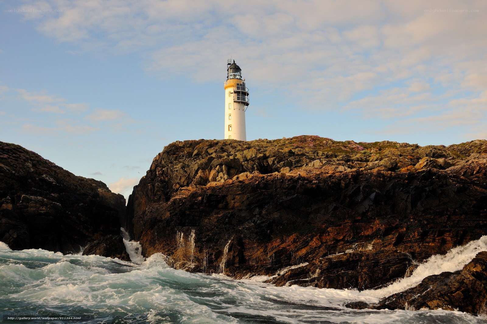 Lighthouse on rocky coast