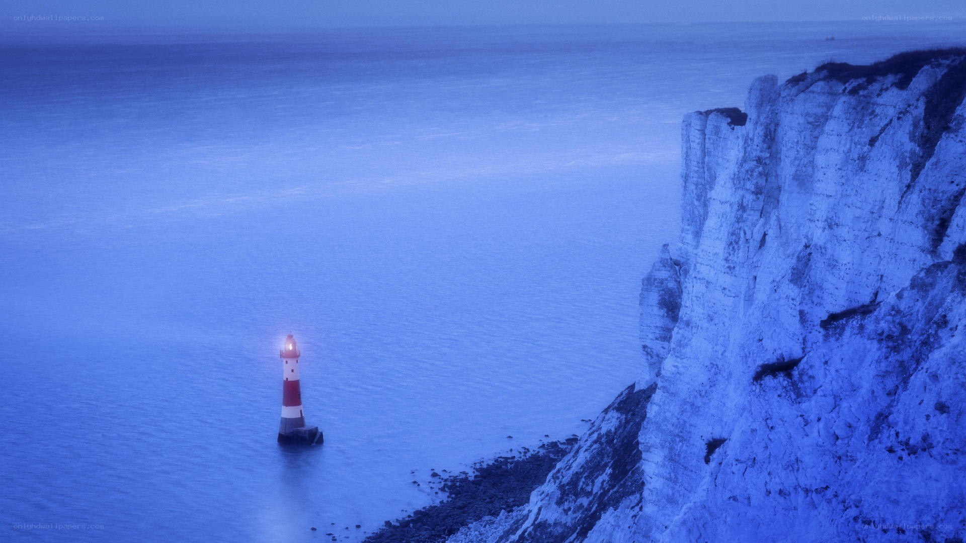 lighthouse on rocky coast