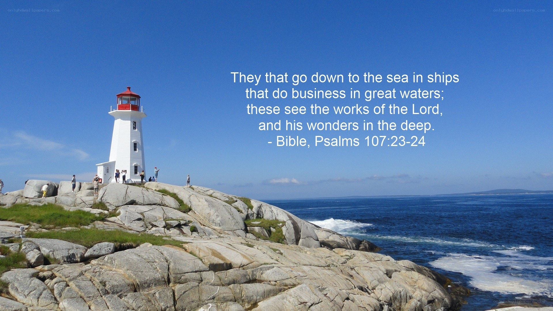 Lighthouse on rocky coast