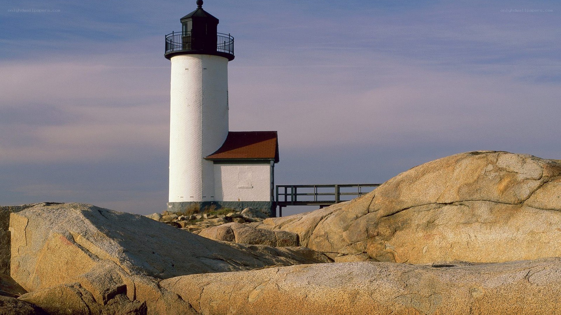 lighthouse on rocky coast
