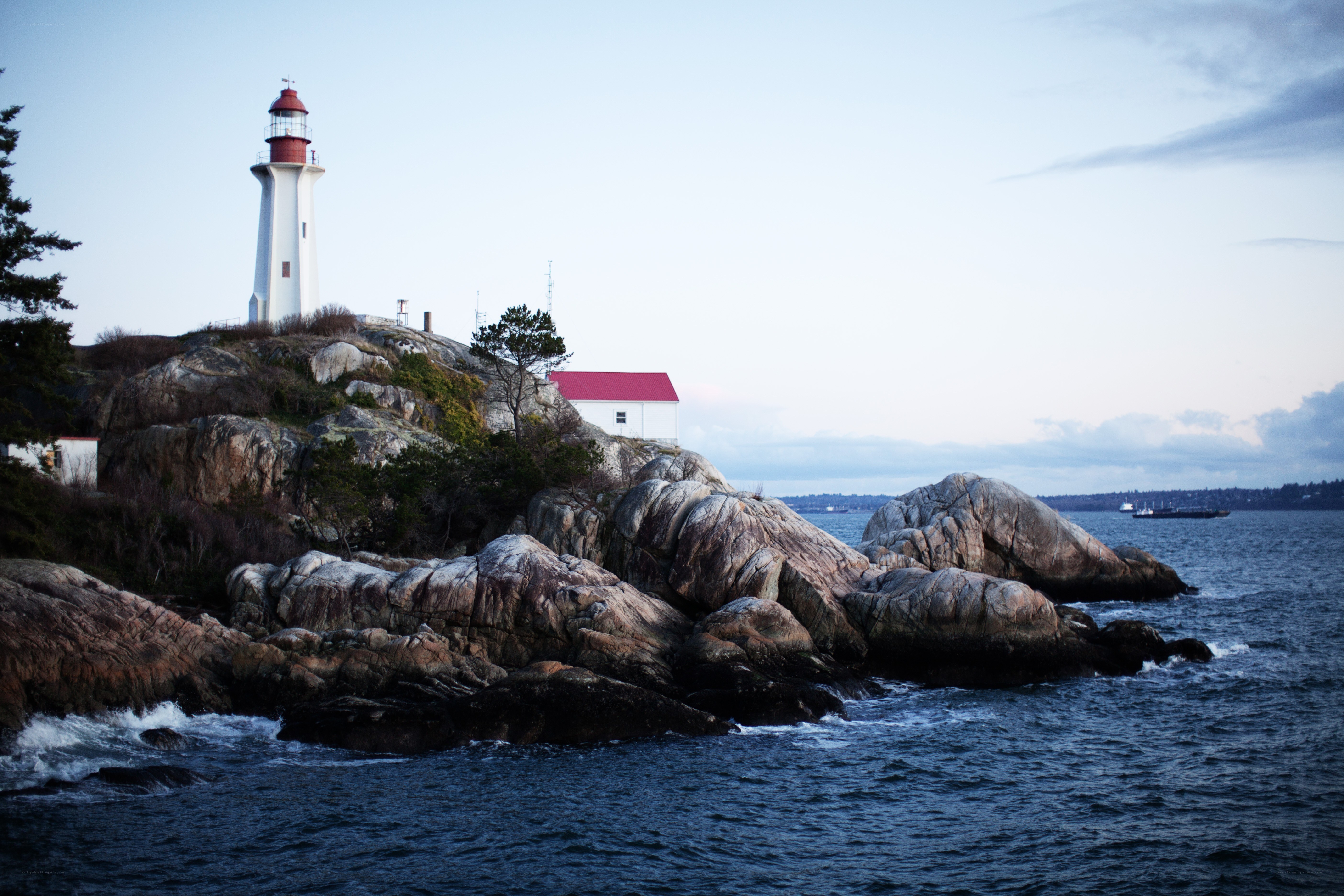 Lighthouse on rocky coast
