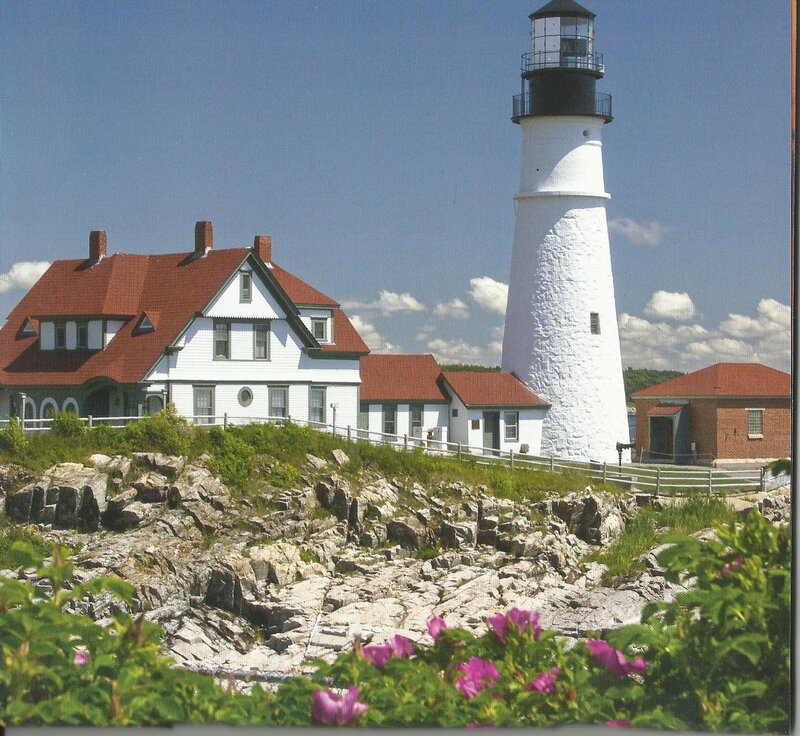 Lighthouse on Rocky Coast — White, Serene, Afternoon, Photograph, House