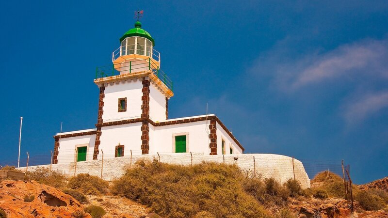 Lighthouse on Rocky Hill — White, Serene