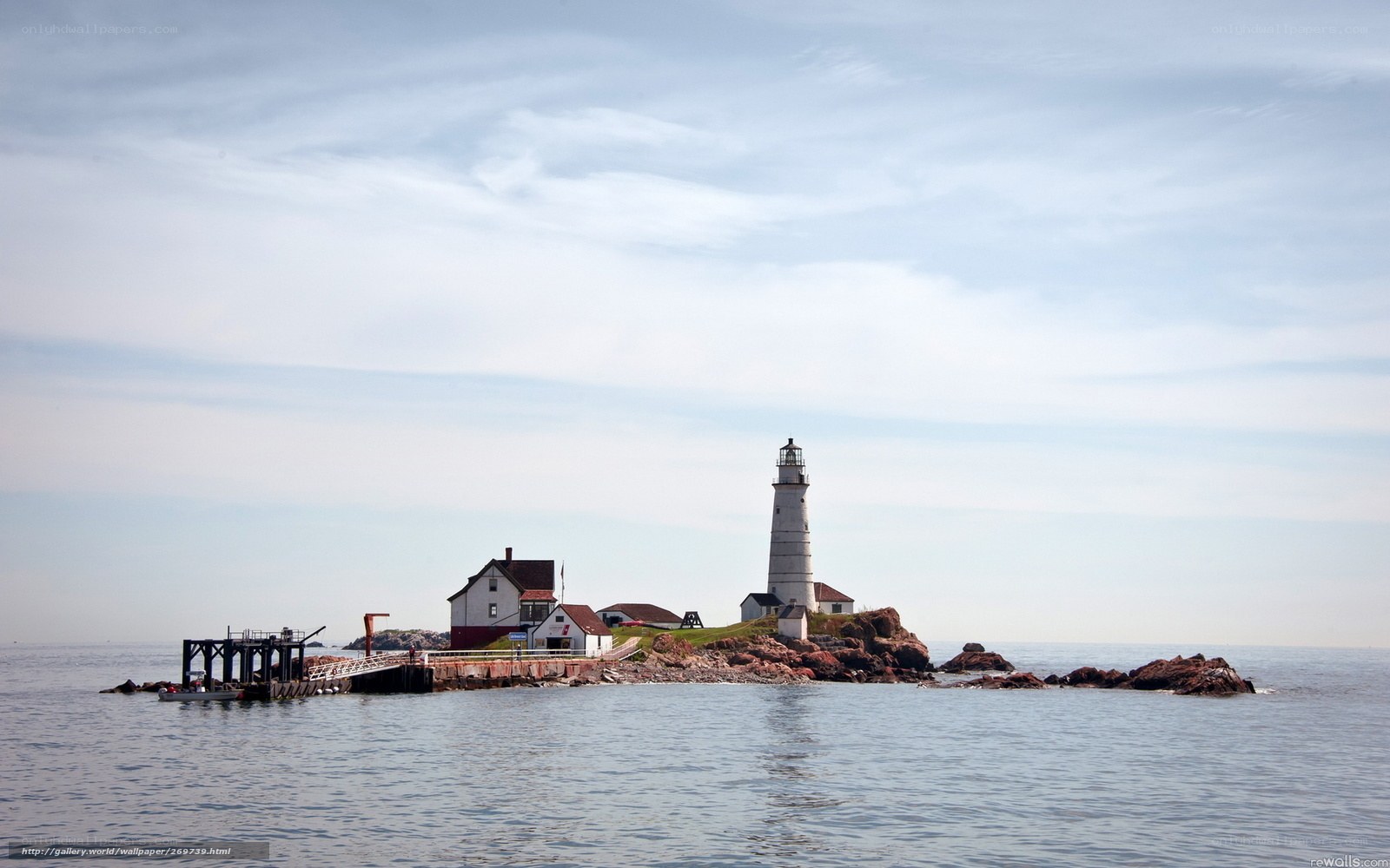 lighthouse on rocky island