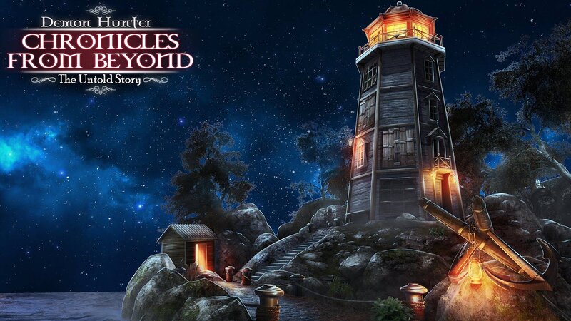 Lighthouse on Rocky Island — Blue, Mysterious