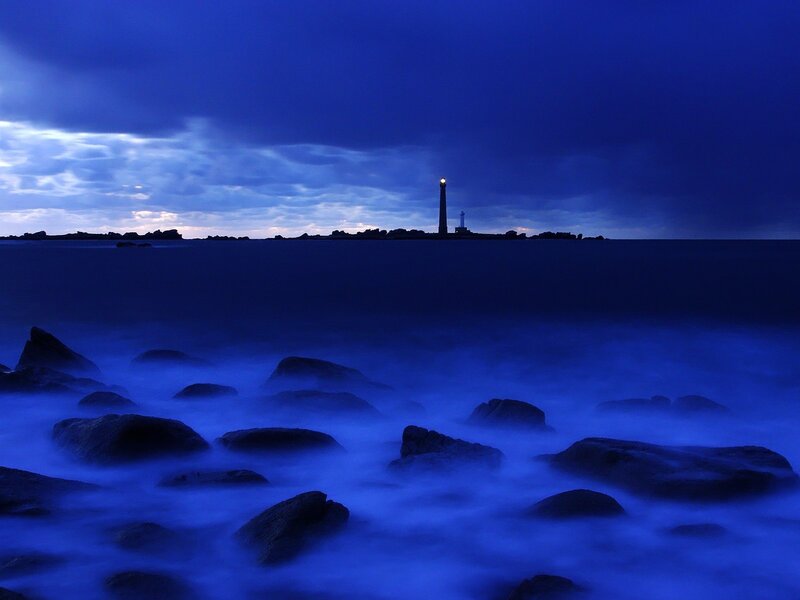 Lighthouse on Rocky Island — Blue