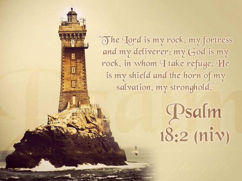 Lighthouse on Rocky Island — Brown, Serene