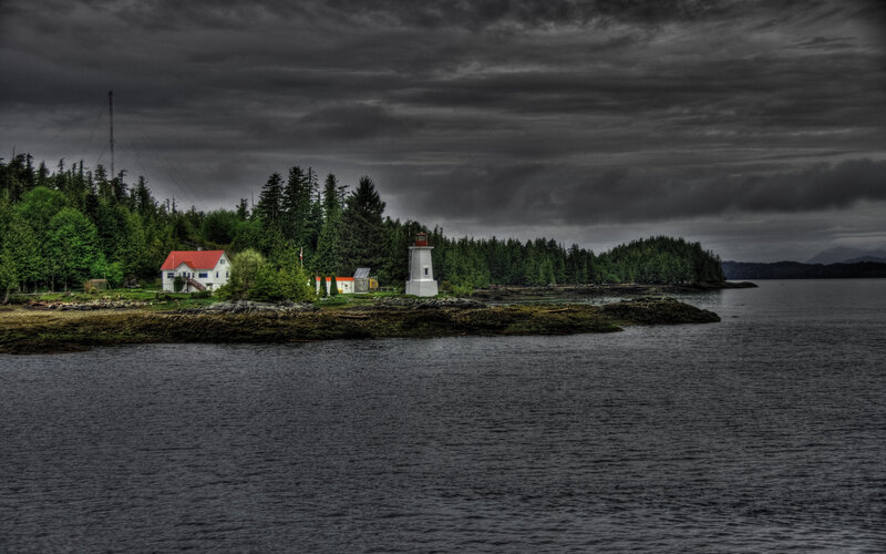 Lighthouse on Rocky Island — Gray