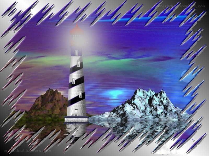 lighthouse on rocky islands