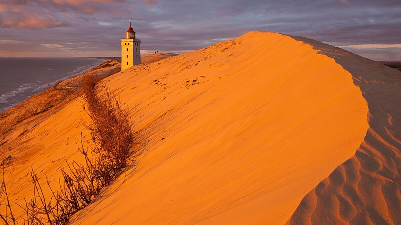 Lighthouse on Sand Dune — Orange