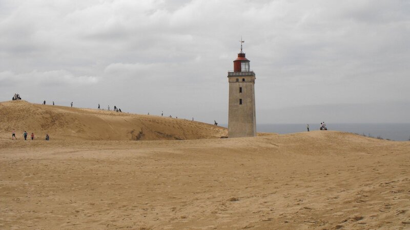 Lighthouse on Sand Dunes — Brown