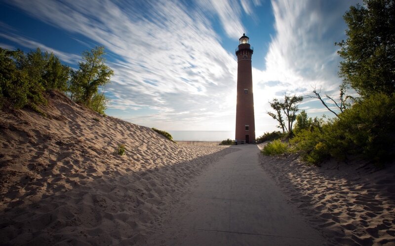 Lighthouse on Sandy Dune