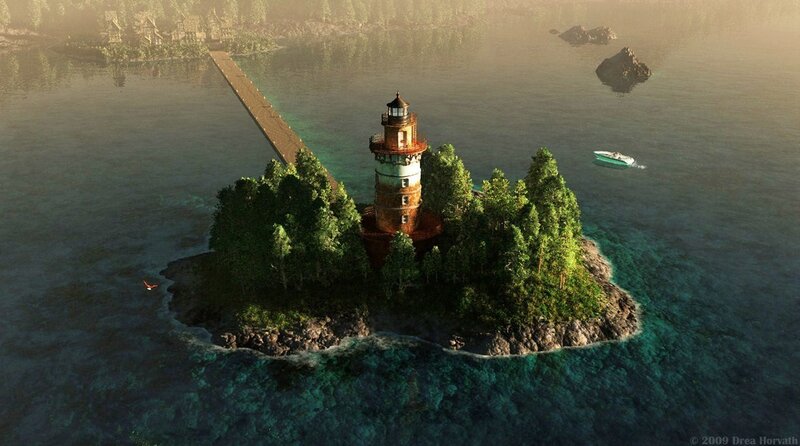Lighthouse on Small Island