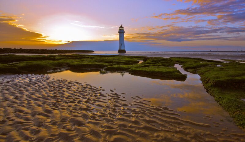 Lighthouse on Tidal Flats