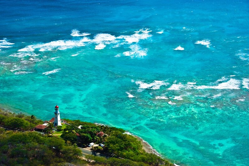lighthouse on tropical coast