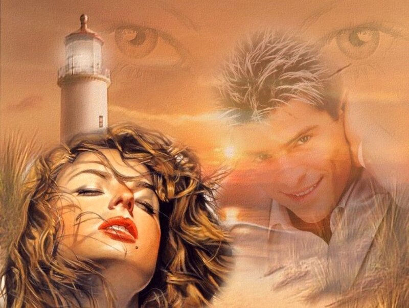 Lighthouse romance artwork