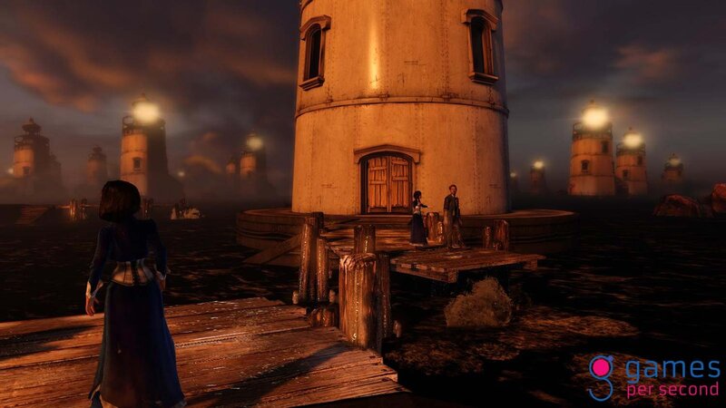 lighthouse scene at night