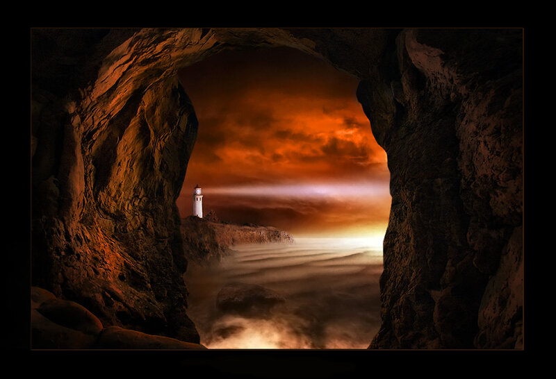 Lighthouse Through Cave