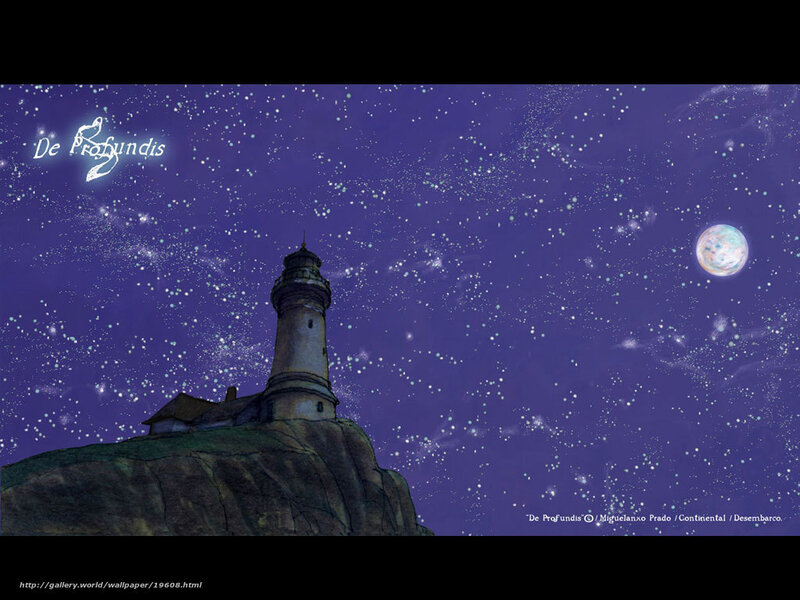 Lighthouse under starry sky