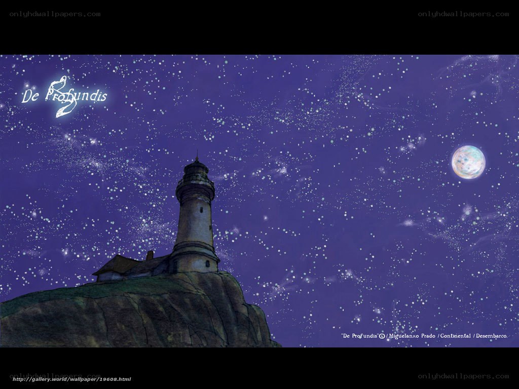 Lighthouse under starry sky