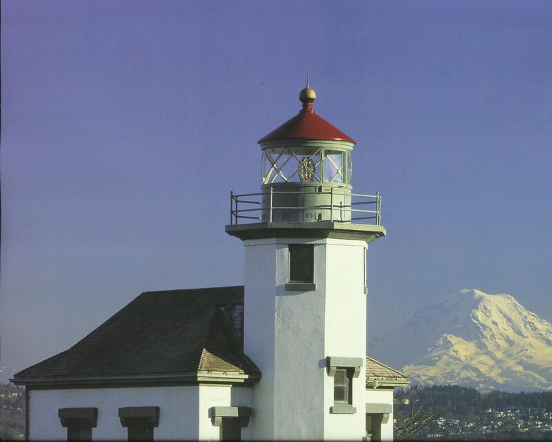 Lighthouse with Mountain