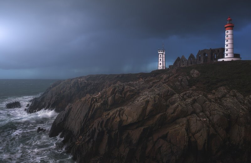 Lighthouses on Cliff