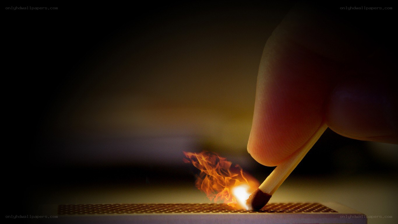 lighting a match