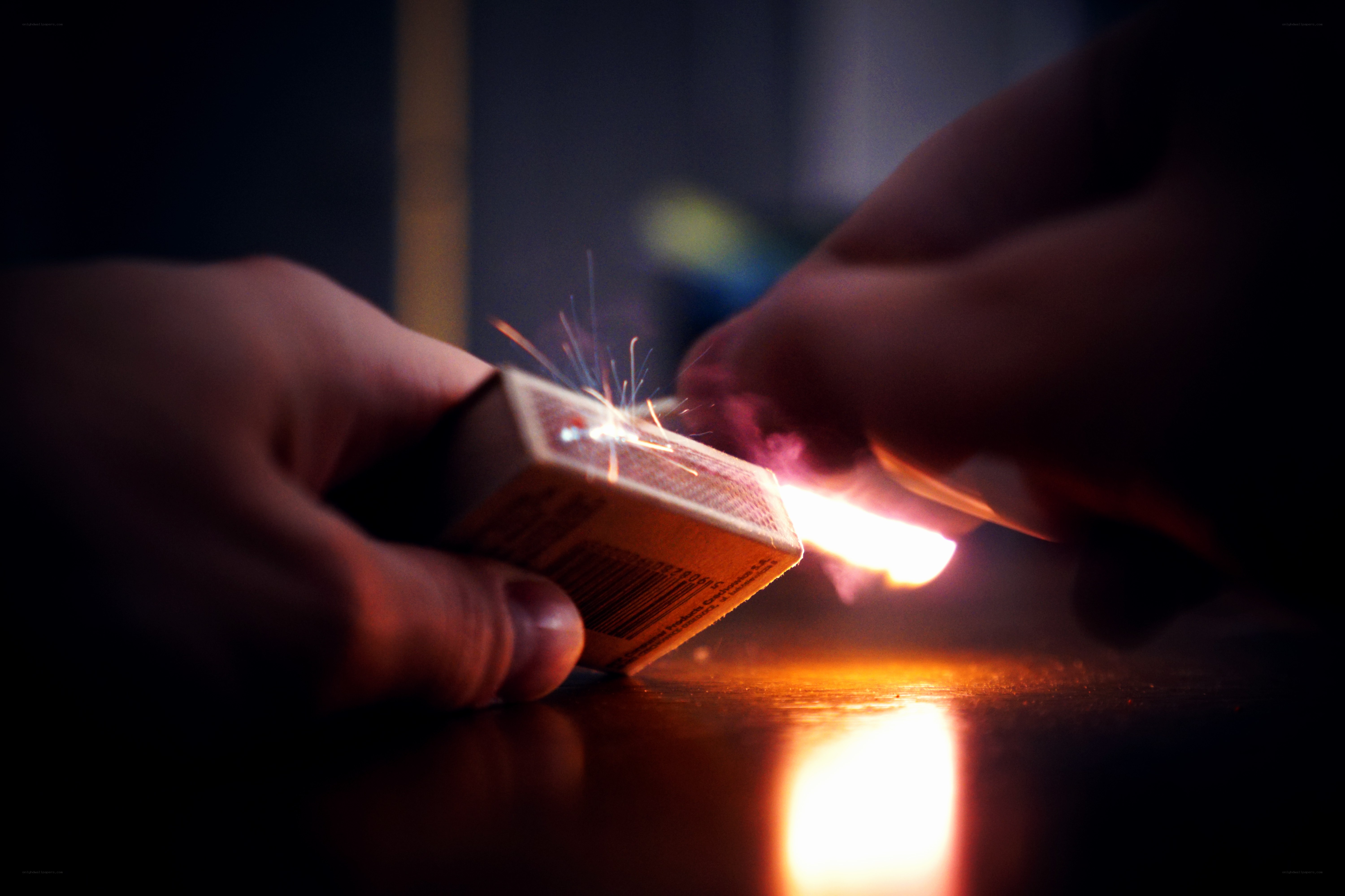 Lighting a match in the dark