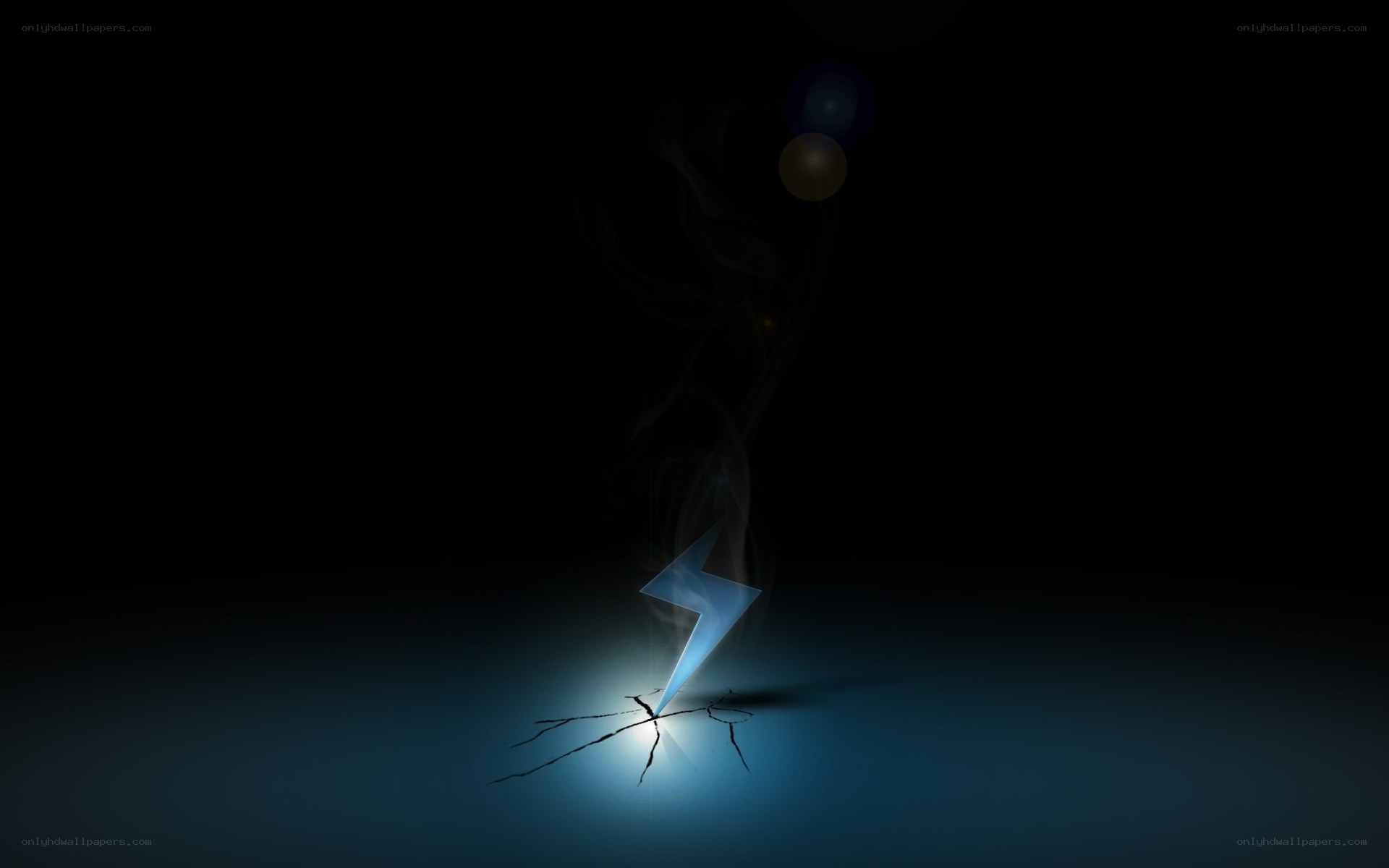 Lightning bolt breaking ground