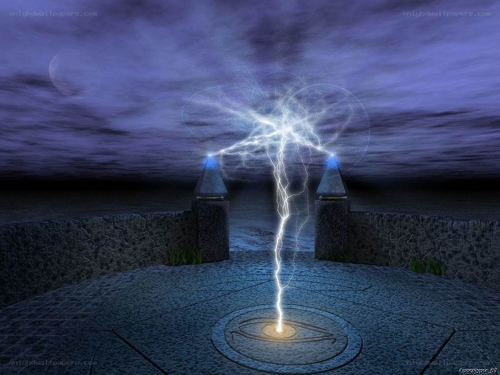 Lightning bolt from ancient stones