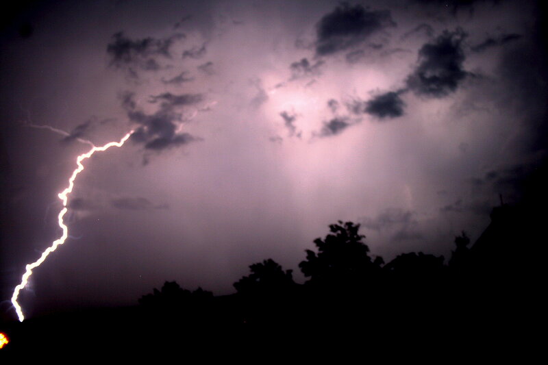 Lightning Bolt in Storm — Purple