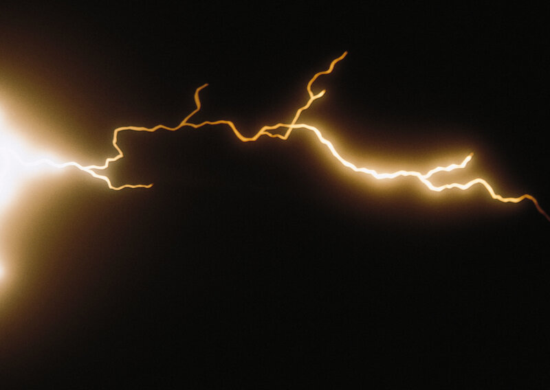 Lightning bolt in the night