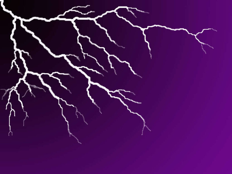 Lightning bolt on purple background