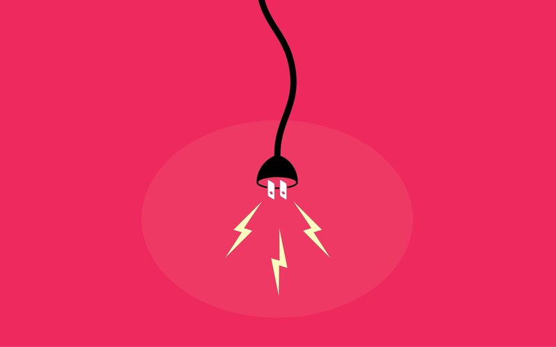 lightning bolt plug illustration
