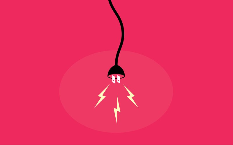 Lightning Bolts from Plug — Pink