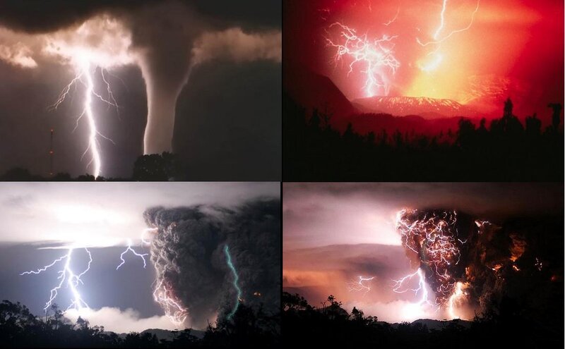 Lightning during natural disasters