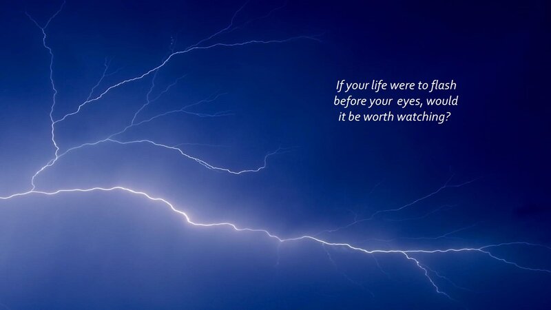 Lightning in Night Sky — Blue