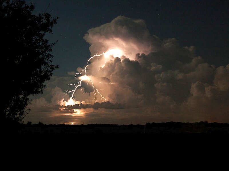 Lightning in Storm Cloud