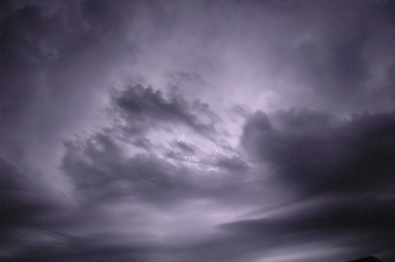 Lightning in Storm Clouds — Gray