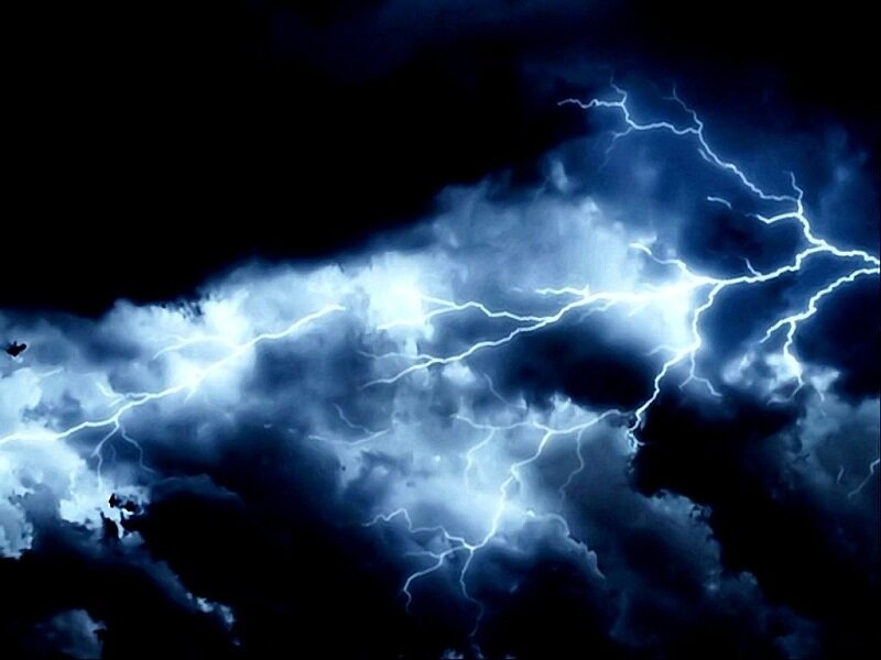 Lightning in Storm Clouds
