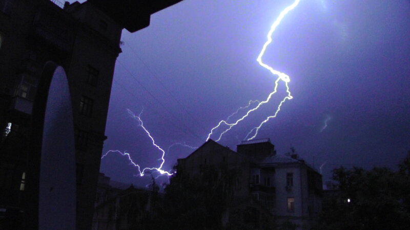 Lightning over Buildings