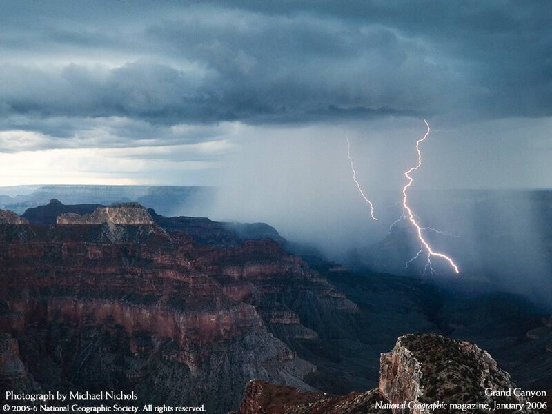Lightning over Canyon