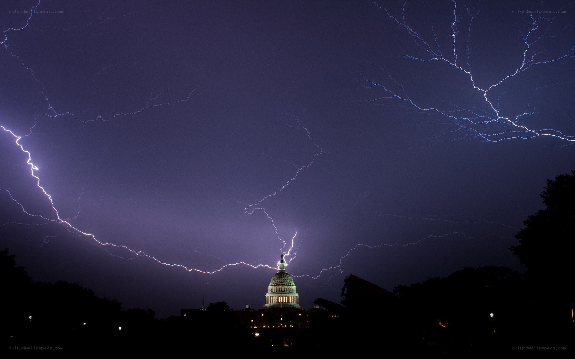 Lightning over Capitol Building