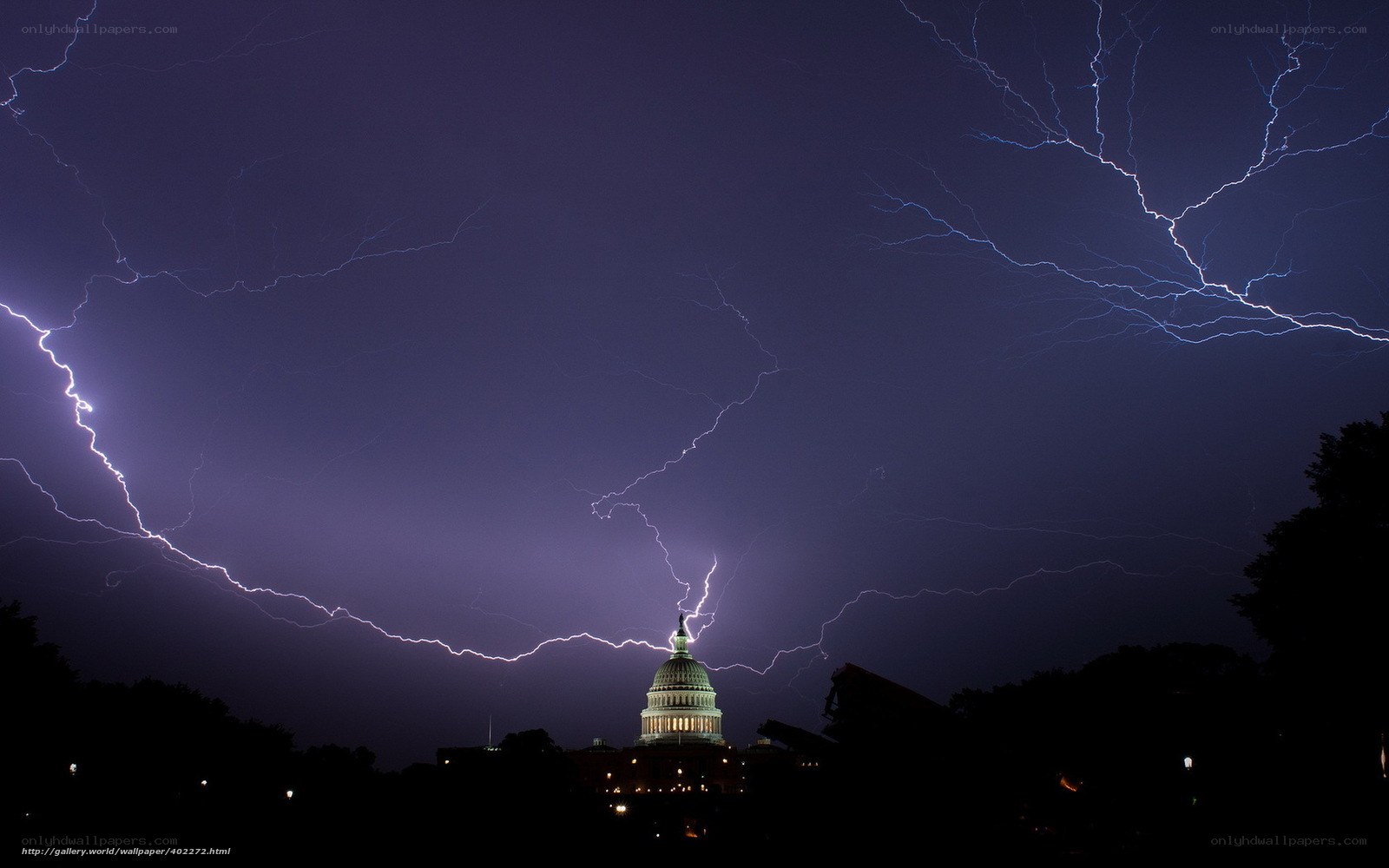 Lightning over Capitol Building
