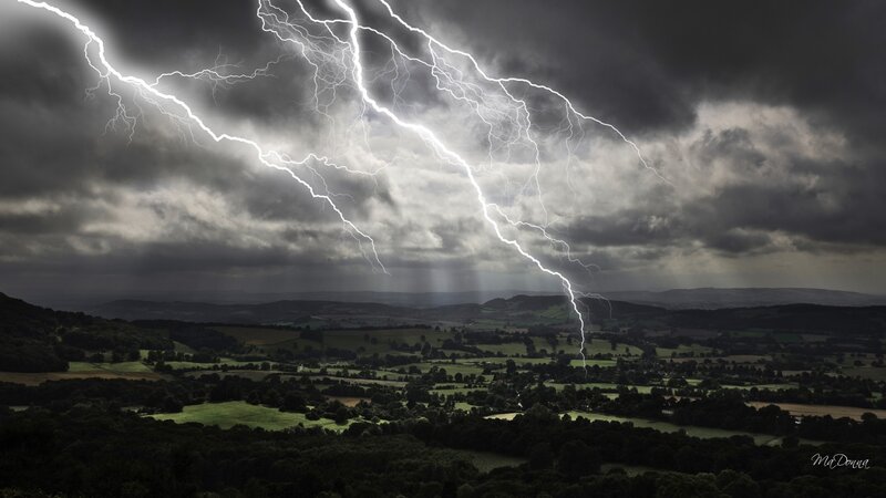 Lightning over Countryside